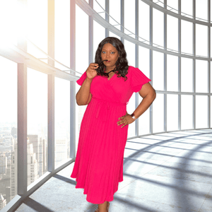 hot pink pleated maxi dress Satin Neon Pink Lace Dress Let's Dance Hot Pink Pleated Satin Lace Back Maxi Dress