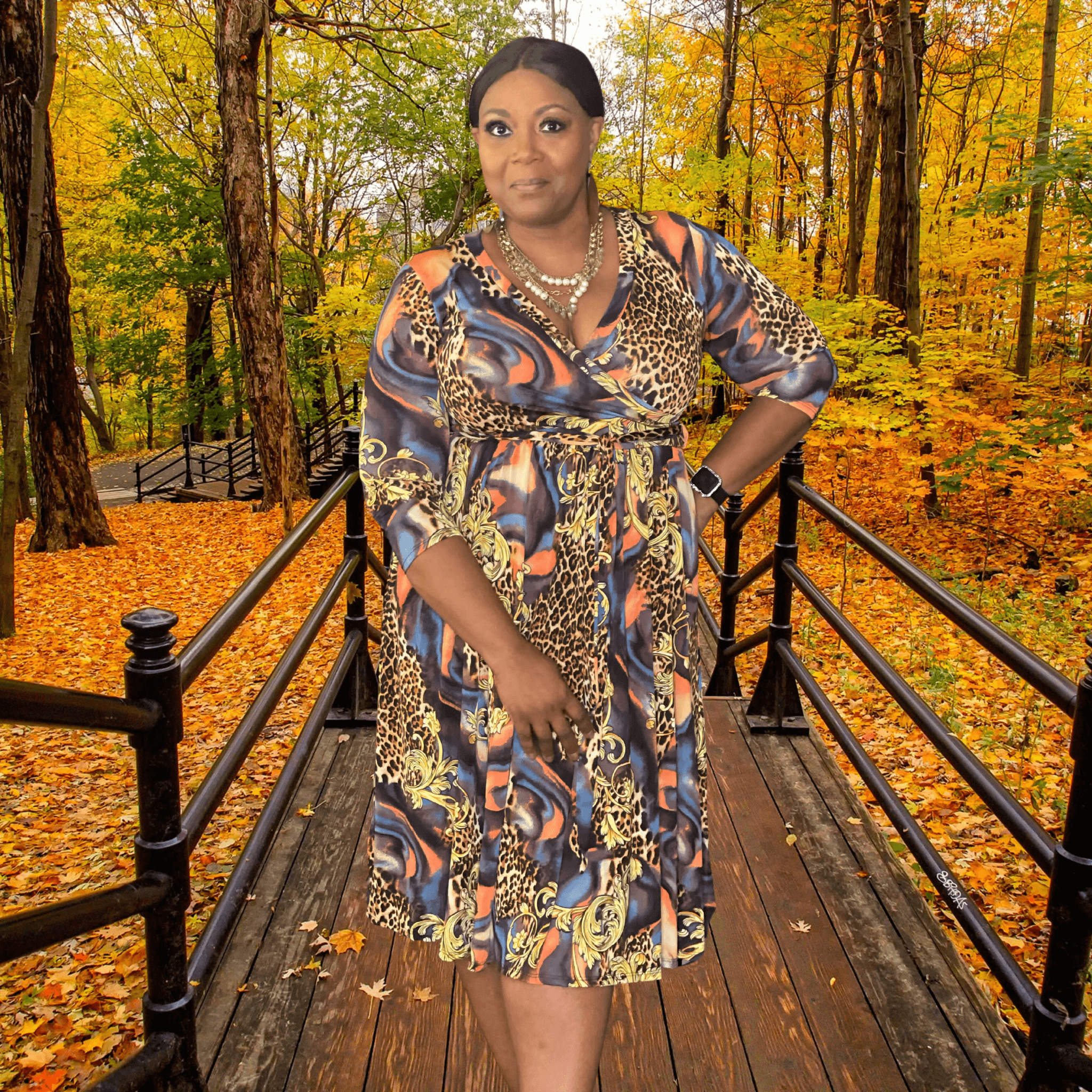 Safari Chic Wrap Dress | Flattering Boutique Fashion Safari Chic Wrap Dress | Flattering Boutique Fashion